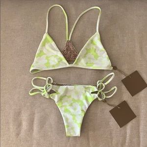 Acacia Neon Magnolia Shaka Top and Molokini Bottom